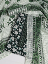 Patch Neck Cotton Blend Unstitched Suit With Dupatta